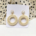 Wholesale wooden splicing bamboo, rattan and grass woven Earrings JDC-ES-ZF001 Earrings JoyasDeChina Rattan edition 94 Wholesale Jewelry JoyasDeChina Joyas De China