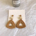Wholesale wooden splicing bamboo, rattan and grass woven Earrings JDC-ES-ZF001 Earrings JoyasDeChina Rattan weaving 34 Wholesale Jewelry JoyasDeChina Joyas De China