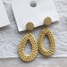 Wholesale wooden splicing bamboo, rattan and grass woven Earrings JDC-ES-ZF001 Earrings JoyasDeChina Rattan weaving 80 Wholesale Jewelry JoyasDeChina Joyas De China