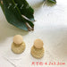 Wholesale wooden splicing bamboo, rattan and grass woven Earrings JDC-ES-ZF001 Earrings JoyasDeChina Rattan woven solid wood Round Earrings Wholesale Jewelry JoyasDeChina Joyas De China