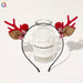 Wholesale wool ball bell hoop JDC-HD-GSQY035 Headband JoyasDeChina Bow tie fur ball red Acrylic Wholesale Jewelry JoyasDeChina Joyas De China