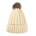 Wholesale wool ball cap Acrylic fiber knitted warm hat JDC-FH-GSJS005 Fashionhat 嘉时 Beige one size Wholesale Jewelry JoyasDeChina Joyas De China