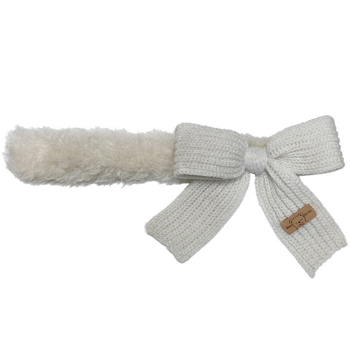 Wholesale wool bowknot plush Hair Scrunchies JDC-HS-TOC005 Hair Scrunchies JoyasDeChina Wholesale Jewelry JoyasDeChina Joyas De China