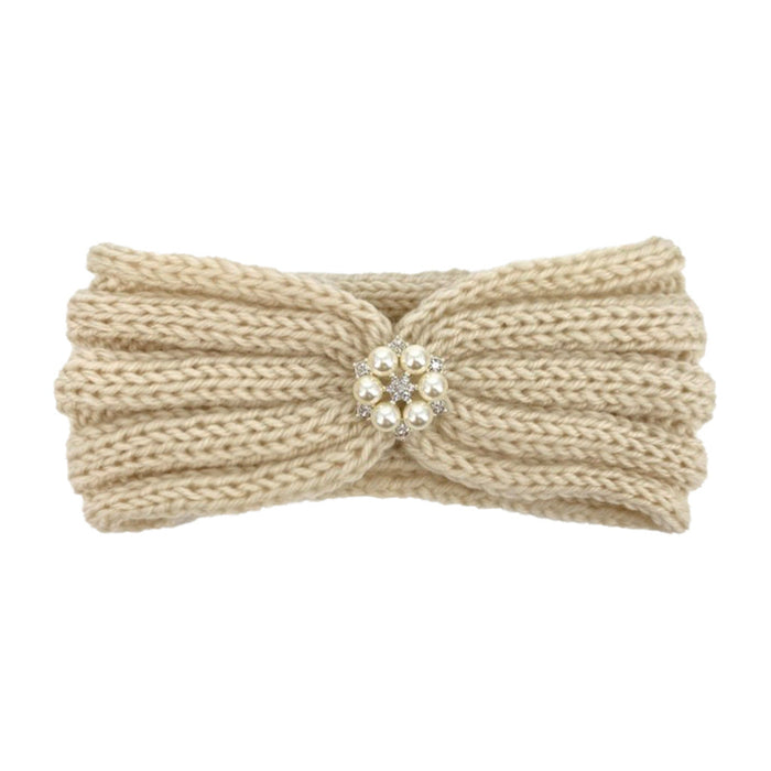 Wholesale wool children's warm knitted headband JDC-HD-ML019 Headband 猫力 beige Wholesale Jewelry JoyasDeChina Joyas De China