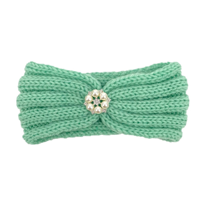 Wholesale wool children's warm knitted headband JDC-HD-ML019 Headband 猫力 green Wholesale Jewelry JoyasDeChina Joyas De China