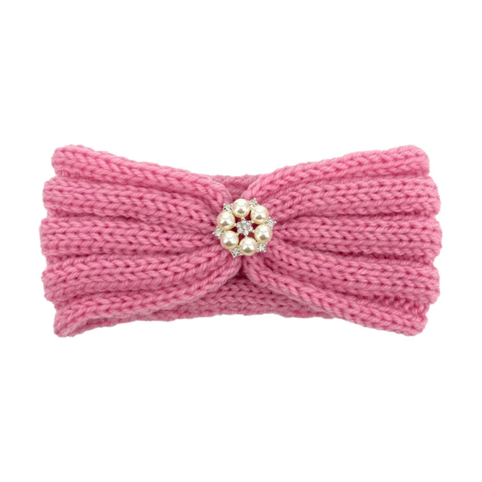Wholesale wool children's warm knitted headband JDC-HD-ML019 Headband 猫力 pink Wholesale Jewelry JoyasDeChina Joyas De China