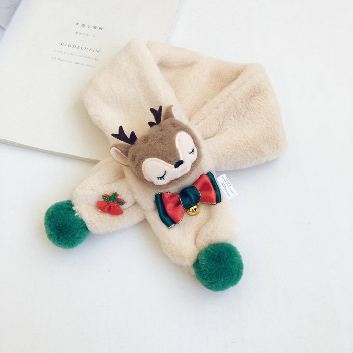 Wholesale wool deer multicolor Christmas scarf JDC-SC-LH003 scarf 旅禾 khaki Wholesale Jewelry JoyasDeChina Joyas De China