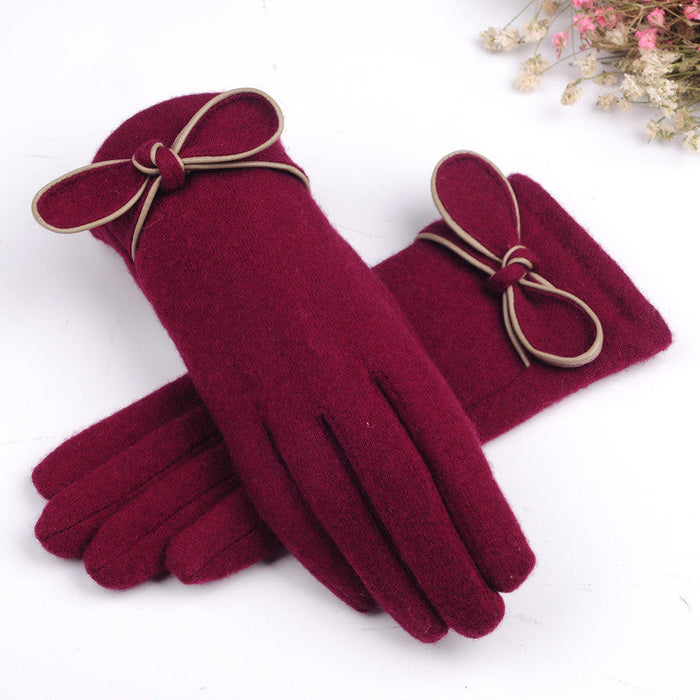 Wholesale wool gloves JDC-GS-GSZX006 Gloves JoyasDeChina Wine red Camel - Wholesale Jewelry JoyasDeChina Joyas De China