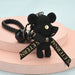 Wholesale woolen bear acrylic metal keychains JDC-KC-WS035 Keychains 围颂 black Wholesale Jewelry JoyasDeChina Joyas De China