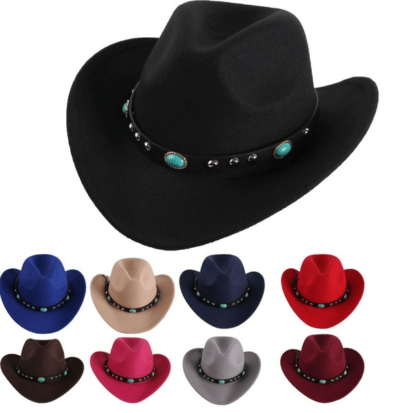 Wholesale woolen cowboy hat JDC-FH-GSSS007 Fashionhat 双硕 Wholesale Jewelry JoyasDeChina Joyas De China