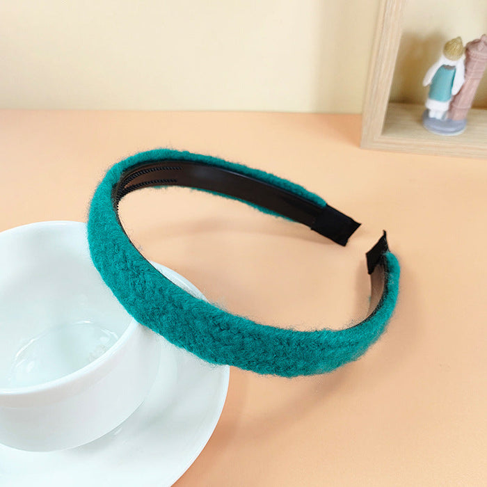 Wholesale woolen pearl fine hair band JDC-HD-O308 Headband 潮炫 blue Wholesale Jewelry JoyasDeChina Joyas De China