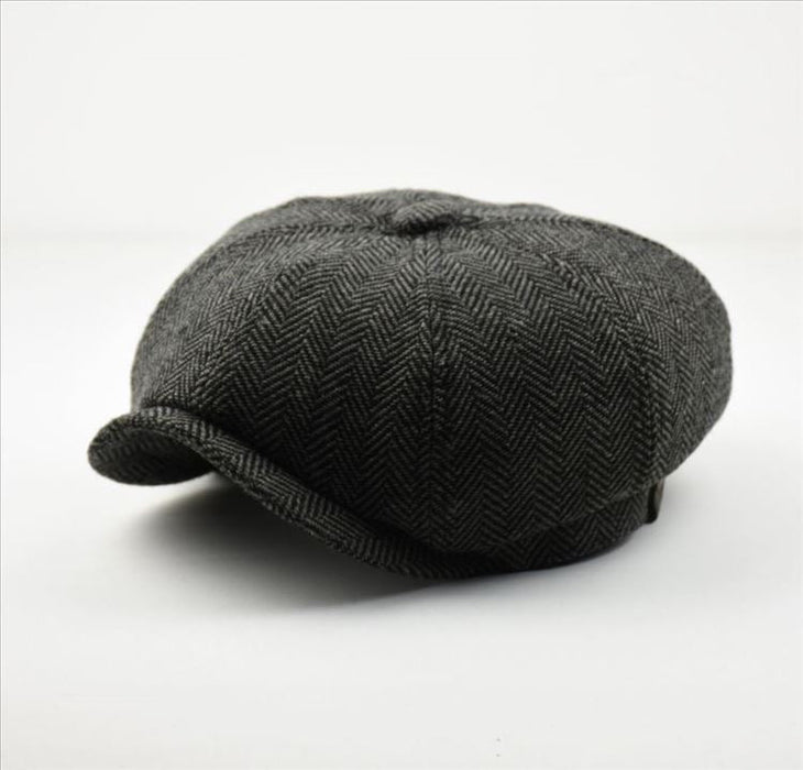 Wholesale woolen striped beret hat JDC-FH-TW-004 Fashionhat 淘弯 black grey M56-58cm Wholesale Jewelry JoyasDeChina Joyas De China