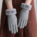 Wholesale woolen thickened warm ladies gloves JDC-GS-BX-015 Gloves 伯循 grey one size Wholesale Jewelry JoyasDeChina Joyas De China