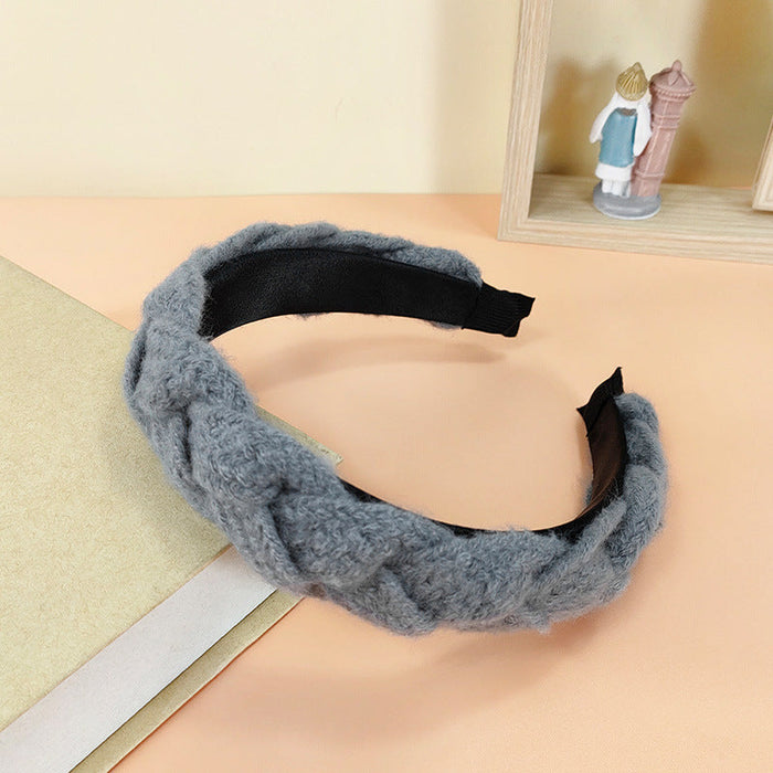 Wholesale woolen twist braid headband JDC-HD-O299 Headband 潮炫 beige Wholesale Jewelry JoyasDeChina Joyas De China