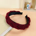Wholesale woolen twist braid headband JDC-HD-O299 Headband 潮炫 pink Wholesale Jewelry JoyasDeChina Joyas De China