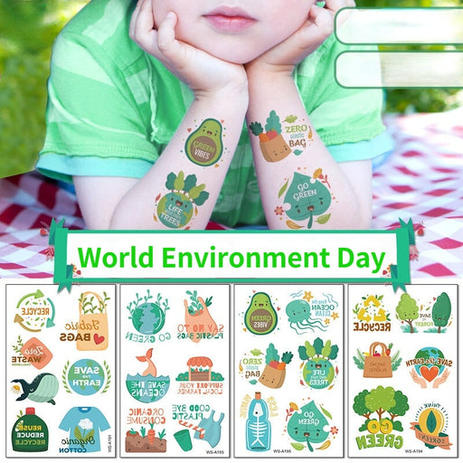 Wholesale World Environmental Day Waterproof Tattoo Stickers JDC-TS-XLM001 Sticker 星里美 Wholesale Jewelry JoyasDeChina Joyas De China