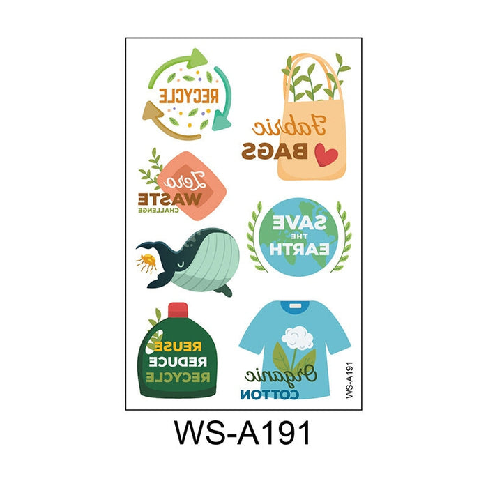 Wholesale World Environmental Day Waterproof Tattoo Stickers JDC-TS-XLM001 Sticker 星里美 WS-A191 120X76mm Wholesale Jewelry JoyasDeChina Joyas De China