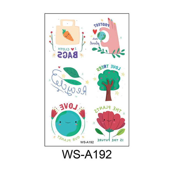 Wholesale World Environmental Day Waterproof Tattoo Stickers JDC-TS-XLM001 Sticker 星里美 WS-A192 120X76mm Wholesale Jewelry JoyasDeChina Joyas De China