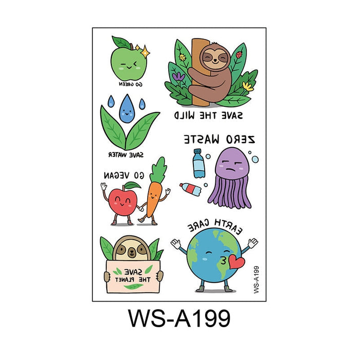 Wholesale World Environmental Day Waterproof Tattoo Stickers JDC-TS-XLM001 Sticker 星里美 WS-A199 120X76mm Wholesale Jewelry JoyasDeChina Joyas De China