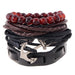 Bulk Jewelry Wholesale woven anchor leather man bracelet JDC-MBT-PK039 Wholesale factory from China YIWU China