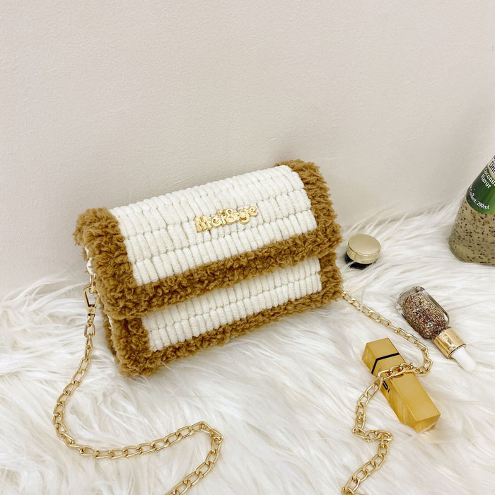 Wholesale woven DIY wool shoulder bag JDC-SD-MF028 Shoulder Bags 满丰 white Wholesale Jewelry JoyasDeChina Joyas De China
