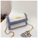Wholesale woven DIY wool shoulder bag JDC-SD-MF028 Shoulder Bags 满丰 White blue border Wholesale Jewelry JoyasDeChina Joyas De China