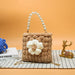 Wholesale Woven Plush Pearl Chain Shoulder Bags JDC-HB-MF002 Handbags JoyasDeChina khaki Wholesale Jewelry JoyasDeChina Joyas De China