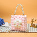 Wholesale Woven Plush Pearl Chain Shoulder Bags JDC-HB-MF002 Handbags JoyasDeChina pink Wholesale Jewelry JoyasDeChina Joyas De China