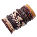 Bulk Jewelry Wholesale woven set leather man bracelet JDC-MBT-PK030 Wholesale factory from China YIWU China