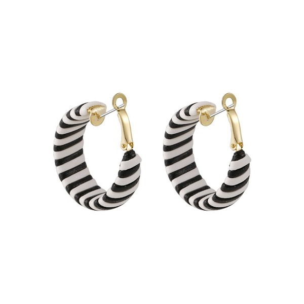 Wholesale woven zebra pattern alloy earrings JDC-ES-W401 Earrings JoyasDeChina Wholesale Jewelry JoyasDeChina Joyas De China