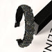 Wholesale wrinkled full diamond glittering Headband JDC-HD-YingT003 Headband 迎泰 3.5ABblack Wholesale Jewelry JoyasDeChina Joyas De China