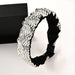 Wholesale wrinkled full diamond glittering Headband JDC-HD-YingT003 Headband 迎泰 3.5white Wholesale Jewelry JoyasDeChina Joyas De China