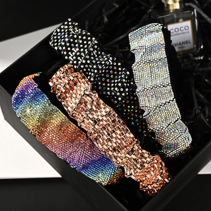 Wholesale wrinkled full diamond glittering Headband JDC-HD-YingT003 Headband 迎泰 Wholesale Jewelry JoyasDeChina Joyas De China
