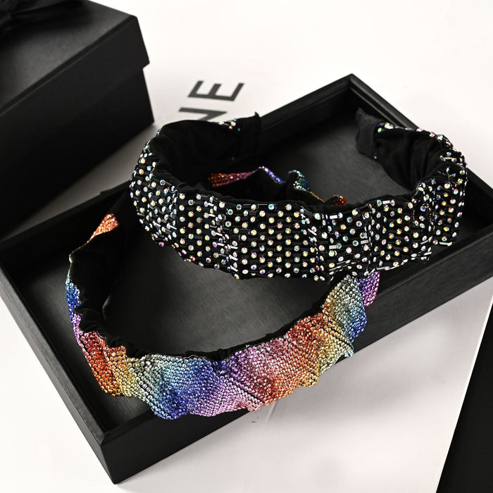 Wholesale wrinkled full diamond glittering Headband JDC-HD-YingT003 Headband 迎泰 Wholesale Jewelry JoyasDeChina Joyas De China