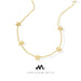 Wholesale year of the tiger daisy flower titanium steel plated 18K real gold clavicle chain JDC-NE-MiLi009 Necklaces 谜丽 Wholesale Jewelry JoyasDeChina Joyas De China