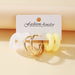 Wholesale yellow acrylic earrings 3 pairs set JDC-ES-F547 Earrings JoyasDeChina 54338 Wholesale Jewelry JoyasDeChina Joyas De China