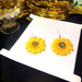 Wholesale yellow acrylic sunflower flower earrings JDC-ES-RL029 Earrings JoyasDeChina Wholesale Jewelry JoyasDeChina Joyas De China