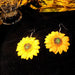 Wholesale yellow acrylic sunflower flower earrings JDC-ES-RL029 Earrings JoyasDeChina The main color Wholesale Jewelry JoyasDeChina Joyas De China