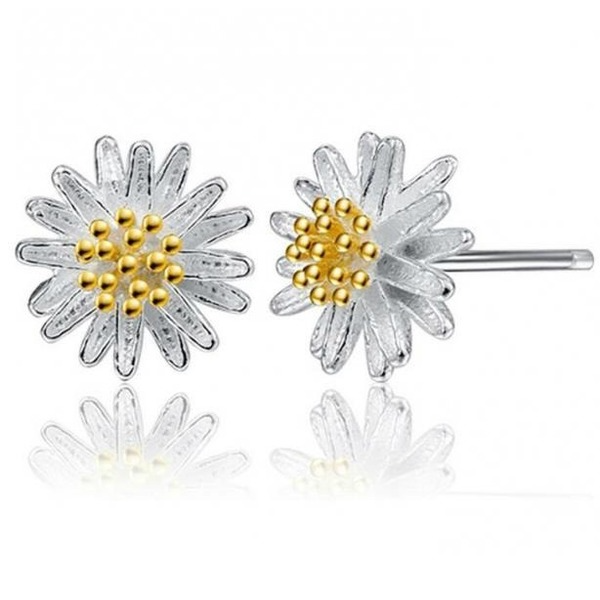 Bulk Jewelry Wholesale yellow alloy daisy earrings JDC-ES-RL161 Wholesale factory from China YIWU China