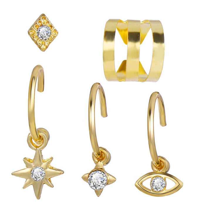 Wholesale yellow alloy eyes starlight earrings setJDC-ES-F210 earrings JoyasDeChina C02-03-08 Wholesale Jewelry JoyasDeChina Joyas De China