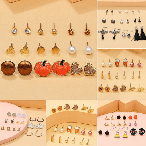 Wholesale yellow alloy Halloween earrings JDC-ES-D728 Earrings JoyasDeChina Wholesale Jewelry JoyasDeChina Joyas De China