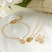 Wholesale yellow Alloy necklace earrings bracelet set JDC-BT-F906 Bracelet 韩之尚 Wholesale Jewelry JoyasDeChina Joyas De China