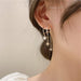 Wholesale yellow alloy pearl earrings JDC-ES-YWJQ013 Earrings 精巧 Wholesale Jewelry JoyasDeChina Joyas De China
