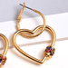Wholesale yellow alloy rhinestone earrings JDC-ES-SK085 Earrings 深刻 Wholesale Jewelry JoyasDeChina Joyas De China