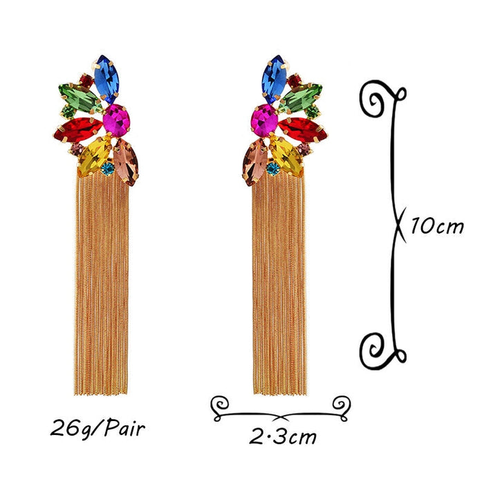 Wholesale yellow alloy tassel earrings JDC-ES-SK046 Earrings 深刻 Wholesale Jewelry JoyasDeChina Joyas De China