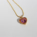 Wholesale Yellow Copper Gold Plated Necklace JDC-NE-BaoLi014 Necklaces 宝莉 pink Wholesale Jewelry JoyasDeChina Joyas De China