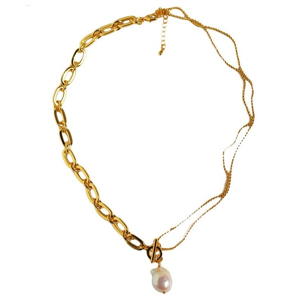 Wholesale Yellow Copper Gold Plated Necklace JDC-NE-BaoLi015 Necklaces 宝莉 Wholesale Jewelry JoyasDeChina Joyas De China
