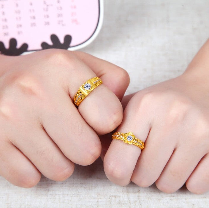 Wholesale yellow copper gold plated ring JDC-RS-FanQL012 Rings 方绮丽 Wholesale Jewelry JoyasDeChina Joyas De China