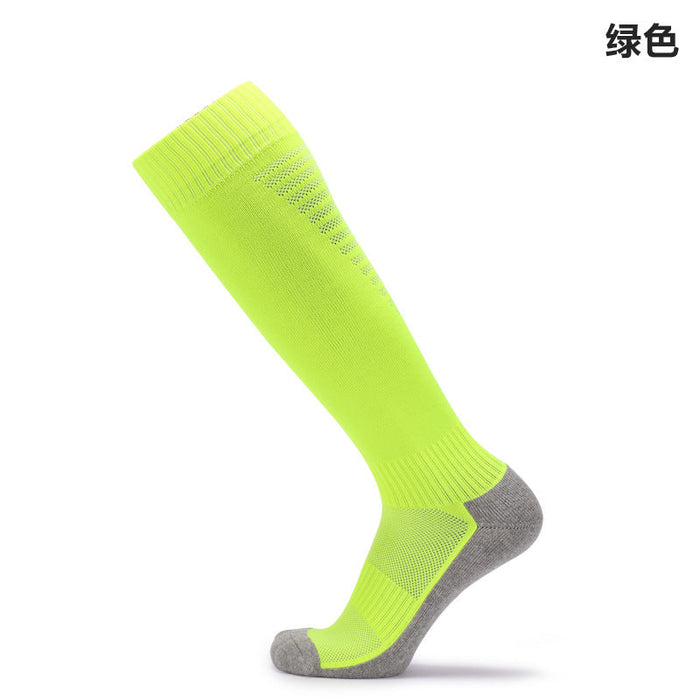 Wholesale yellow cotton fiber football socks JDC-SK-LZL054 Sock 两只狼 Fluorescent green 39-45 Wholesale Jewelry JoyasDeChina Joyas De China
