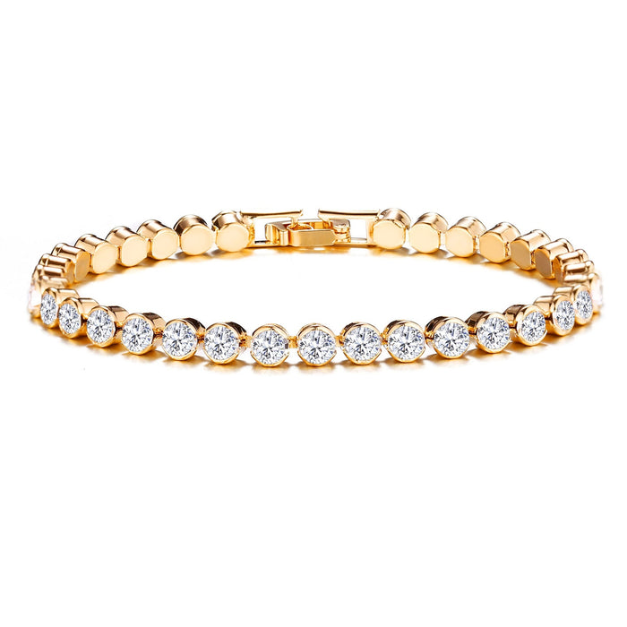 Wholesale yellow crystal bracelet JDC-BT-F903 Bracelet 韩之尚 3mm gold Wholesale Jewelry JoyasDeChina Joyas De China